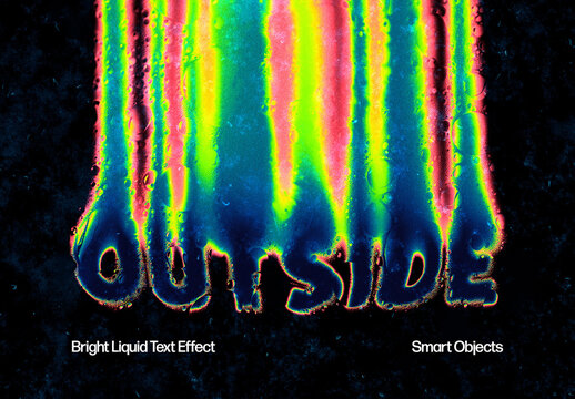 Trippy Liquid Distort Text Effect Mockup