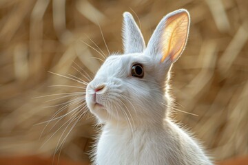 White Rabbit in Natural Setting