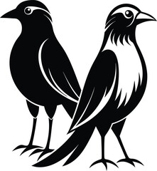 Silhouette Vector Illustration of Friends Celebrating Friendship Day Isolated on White Background