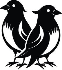 Silhouette Vector Illustration of Friends Celebrating Friendship Day Isolated on White Background