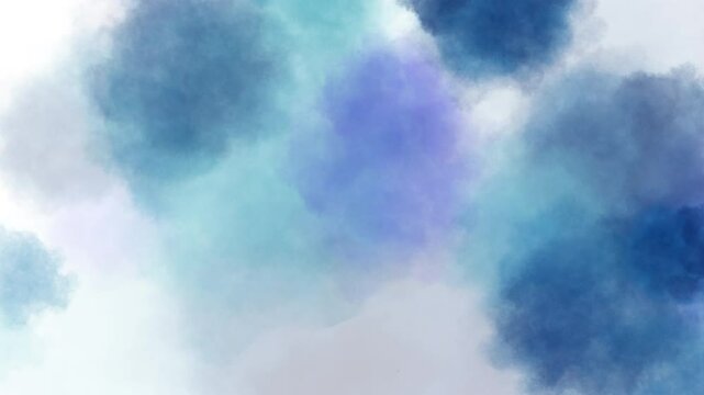Blue ink.Watercolor paint background.(111)