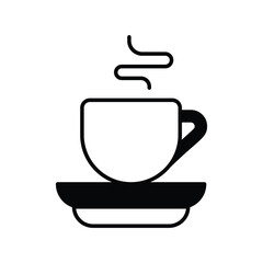 tea icon with white background vector stock illustration