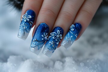 Winter-Themed Nail Art
