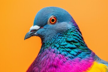 Colorful Pigeon Portrait