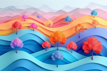 Colorful Abstract Landscape