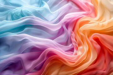 Obraz premium Colorful Flowing Fabric