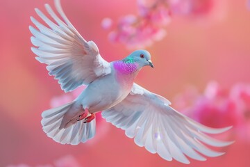 Obraz premium Beautiful Dove in Flight