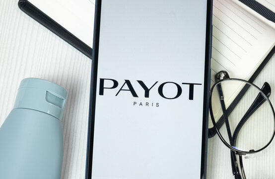 New York, USA - 30 June 2024: Payot Logo on Phone Screen, Company Icon