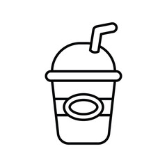smoothie icon with white background vector stock illustration