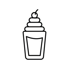 cream soda icon with white background vector stock illustration
