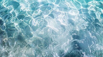 Obraz premium Underwater background deep blue sea and beautiful light rays. Place for text.