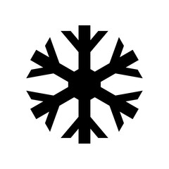 snowflake icon, silhouette vector isolated on white background. simple and modern design