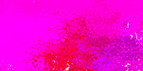 Dark pink vector template with triangle shapes.