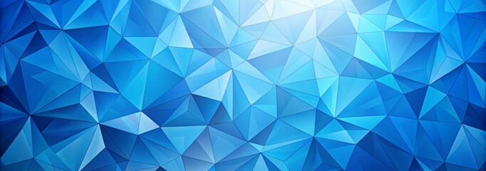 Obraz premium A cool blue geometric background with overlapping triangles creates a futuristic, mosaic-like texture