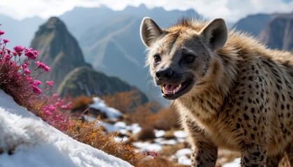Obraz premium Hyena in the Mountains.