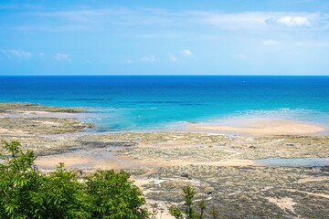 Vue sur le littoral de Granville en Normandie