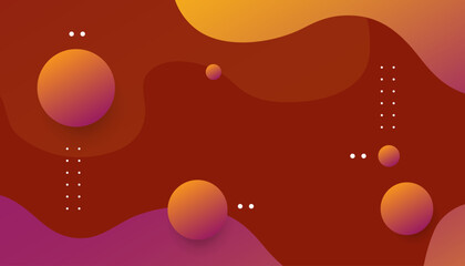 Orange elements with fluid gradient.  Fit for presentation design. wallpapers, brochure, posters