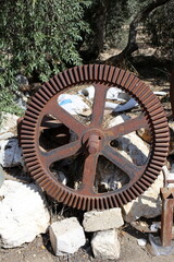 Trolley wheel for transporting heavy loads.