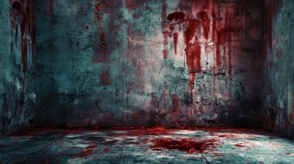 Bloody background, old wall Horror concept