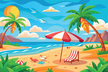 Cartoon animated background image and illustration

