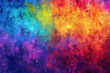 Obraz premium Abstract Surreal Digital Art with Soft-Focus Gradient Background in Vibrant Rainbow Colors