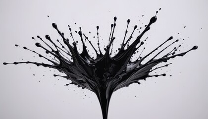 Fototapeta premium Black Liquid Splash Explosion.