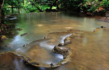 Waterfall in the wet forest