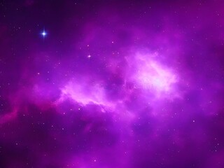 Naklejka premium Vivid Blue Nebula with Stars Illuminating a Beautiful, Smooth Cosmic Background