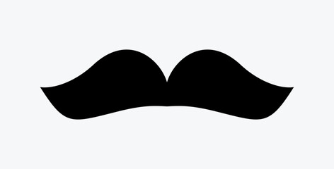 Moustache icon set. Collection of lush stylish hipster mustaches.