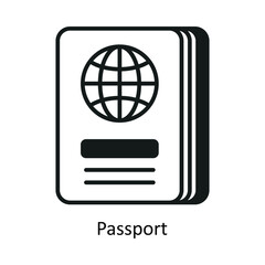 Passport vector solid Design illustration. Symbol on White background EPS 10 File 
