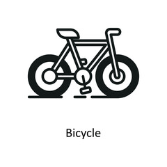 Bicycle vector solid Design illustration. Symbol on White background EPS 10 File 