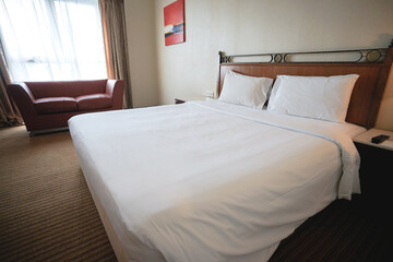 hotel room with bed