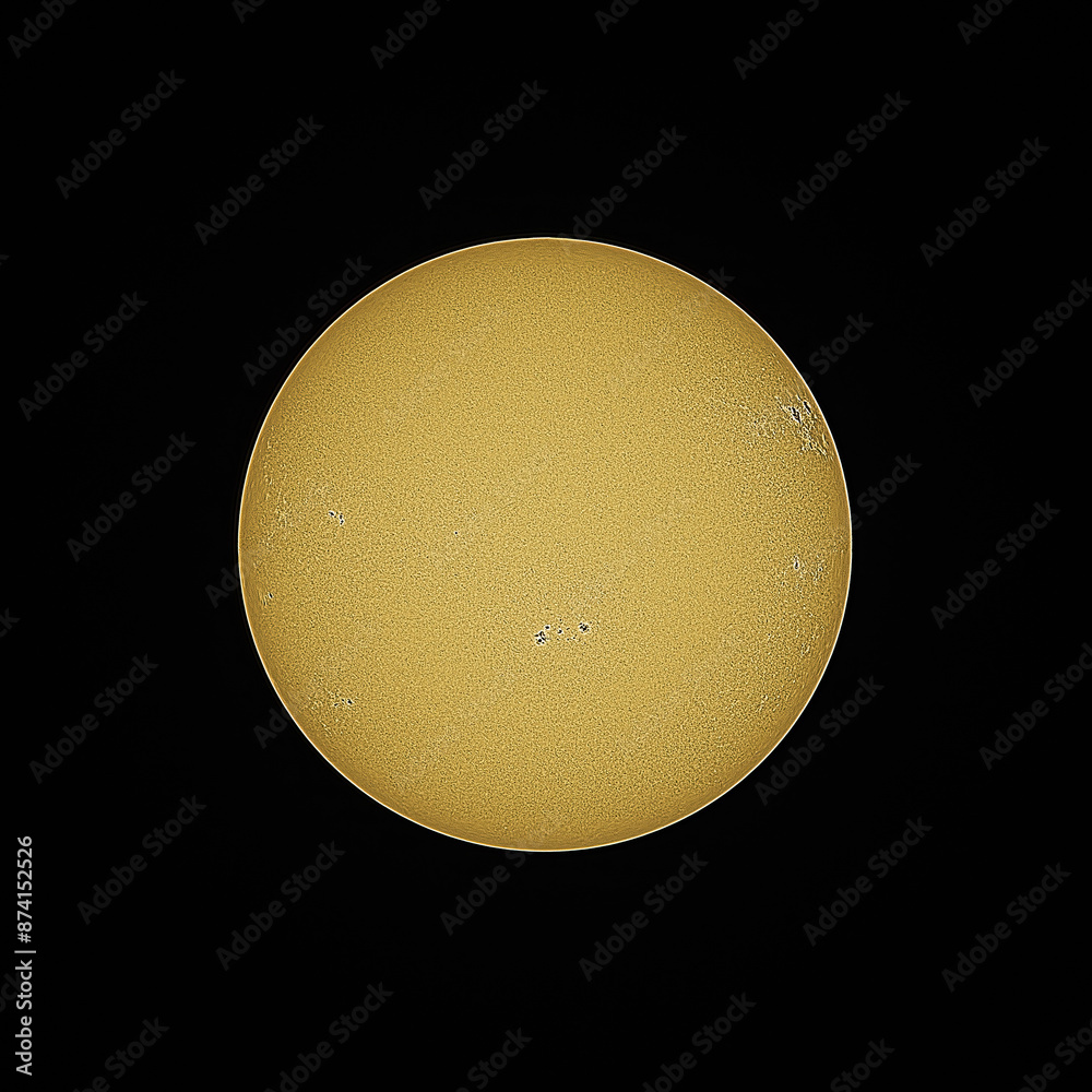 Wall mural deep space astrophotography using a telescope to capture a high resolution image of the sun