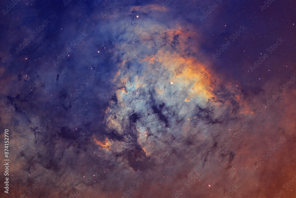 Wall mural deep space astrophotography using a telescope capturing a star forming region in the constellation c