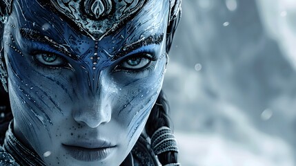 Beautiful woman from another planet or another reality