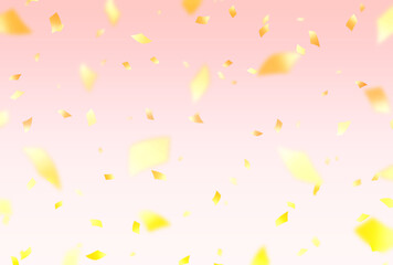 背景素材_紙吹雪_カラフル_ゴールド