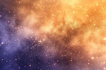 Naklejka premium Surreal Bokeh Holographic Shimmer Background with Gold and Purple Lights