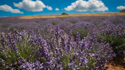 Naklejka premium lavender field in region, ai generated