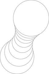 Circle white overlapping frame blend flowing. Technology design