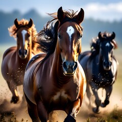 Obraz premium horse in the field