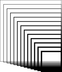 Square gradient line with blending. Technology concept