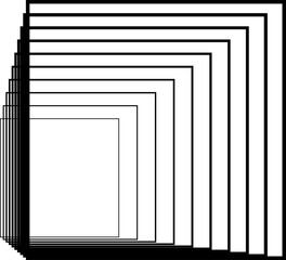Square gradient line with blending. Technology concept