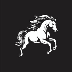 Obraz premium Horse logo from Rearing Horse Logo Vector Illustration