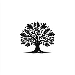 oak tree logo, oak trees, oak tree silhouette, oak vector,