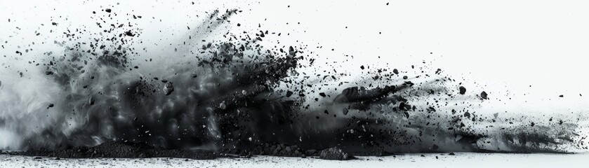 Obraz premium Abstract black and white splattered paint texture.