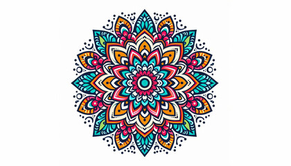 mandala design image silhouette vector style, white background