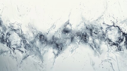 Abstract gray and white background with paint splatters.  A modern and minimalist design.