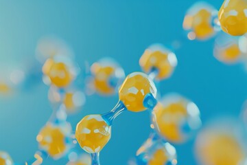 3D background of water biological and organic glass technology molecules About beauty and cosmetic skin