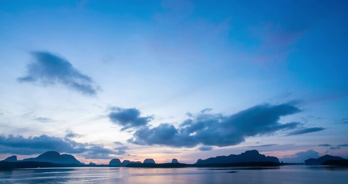 Sunrise Timelapse Full frame of sunrise sky over horizontal Timelapse video. High quality video DCI4K ProRes422