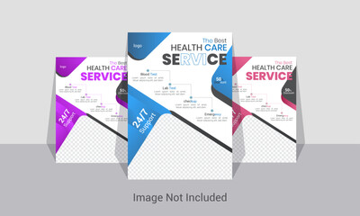  Corporate healthcare and medical flyer or poster design template